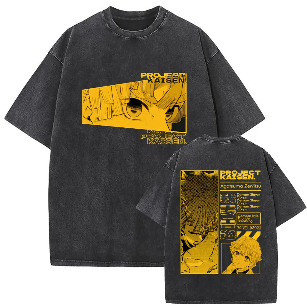 Washed Vintage Anime Demon Slayer Zenitsu Agatsuma Double Sided Print T-shirt Men Women Clothing Fashion Japanese Style T Shirts
Washed Vintage Anime Demon Slayer Zenitsu Agatsuma Double Sided Print T-shirt Men Women Clothing Fashion Japanese Style T Shirts