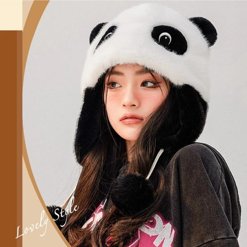 Panda Ear Hat Panda Earflap Hat Hooded Hat Fleece Earflap Beanie Bomber Hat Plush Trapper Hat Winter Panda Hat
Panda Ear Hat Panda Earflap Hat Hooded Hat Fleece Earflap Beanie Bomber Hat Plush Trapper Hat Winter Panda Hat
