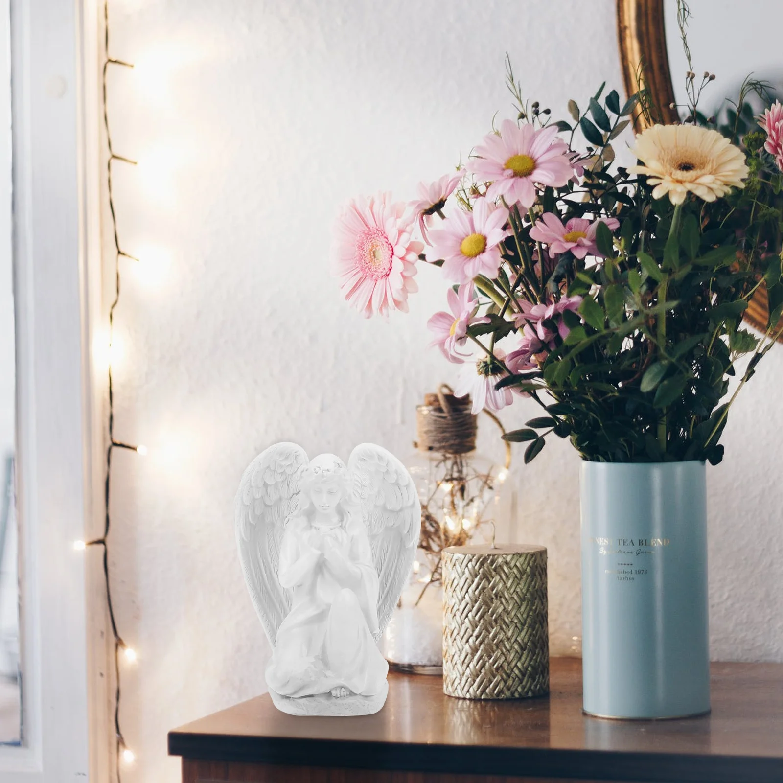 1pc Miniature Holy Resin Prayer Angel Statue For Home Desktop Decor Lovely Angel Ornament Tabletop Religious Decoration
1pc Miniature Holy Resin Prayer Angel Statue For Home Desktop Decor Lovely Angel Ornament Tabletop Religious Decoration