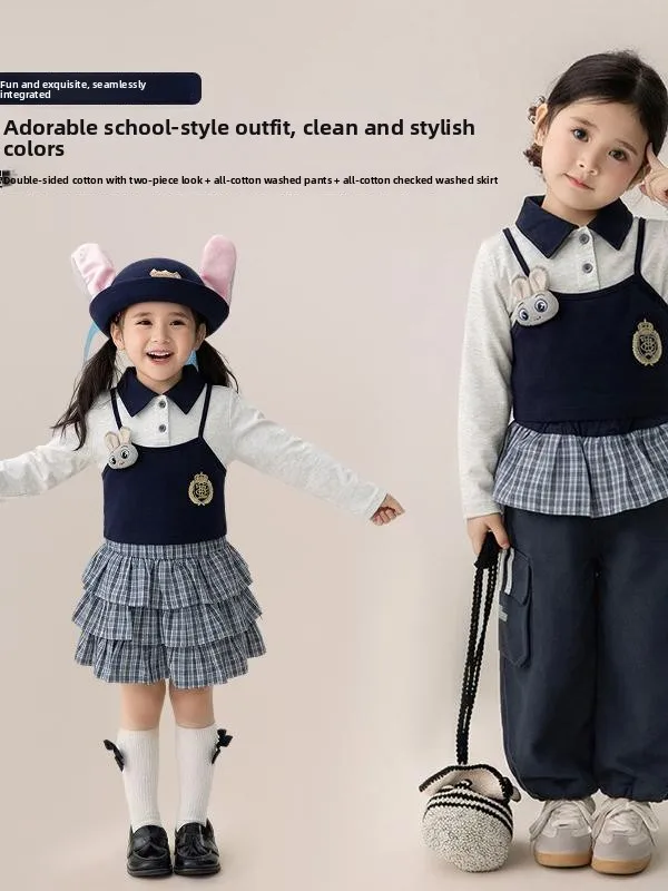 Cute Casual Rabbit Girl's Spring 2026 Two-Piece Set ort Skirt Long Sve Top Faionable Children's Clothing Cotton Blend
Cute Casual Rabbit Girl's Spring 2026 Two-Piece Set ort Skirt Long Sve Top Faionable Children's Clothing Cotton Blend