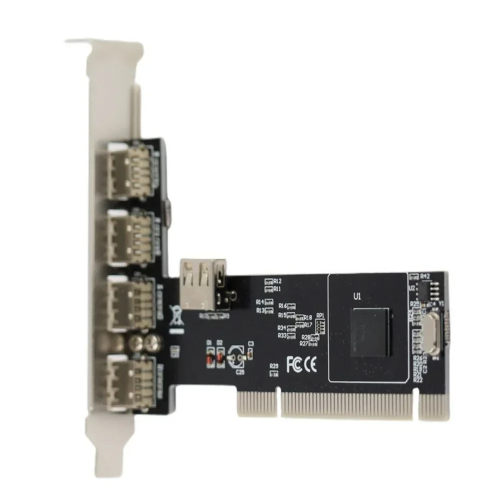 USB 2.0 для PCI-адаптера: добавляет 5 USB-портов на настольные компьютеры, подключаемых к PCI-слоту для расширения периферийных устройств.
USB 2.0 для PCI-адаптера: добавляет 5 USB-портов на настольные компьютеры, подключаемых к PCI-слоту для расширения периферийных устройств.