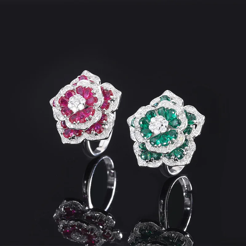 Vintage Luxury Rose Flower Wedding Ring Set for Couple Adjustable Red Water Droplet Crystal for Women Jewelry Gift To Girlfriend
Vintage Luxury Rose Flower Wedding Ring Set for Couple Adjustable Red Water Droplet Crystal for Women Jewelry Gift To Girlfriend