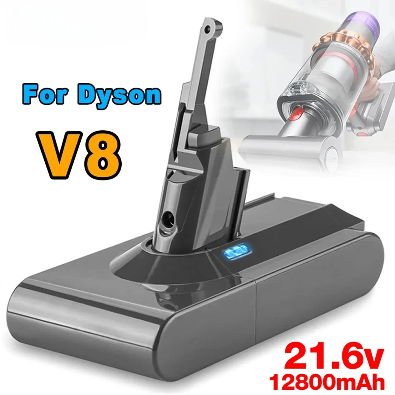 Original 12800mAh 21.6V For Dyson V8 Battery Absolute V8 Animal Li-ion SV10 Vacuum Cleaner series Rechargeable batteries
Original 12800mAh 21.6V For Dyson V8 Battery Absolute V8 Animal Li-ion SV10 Vacuum Cleaner series Rechargeable batteries
