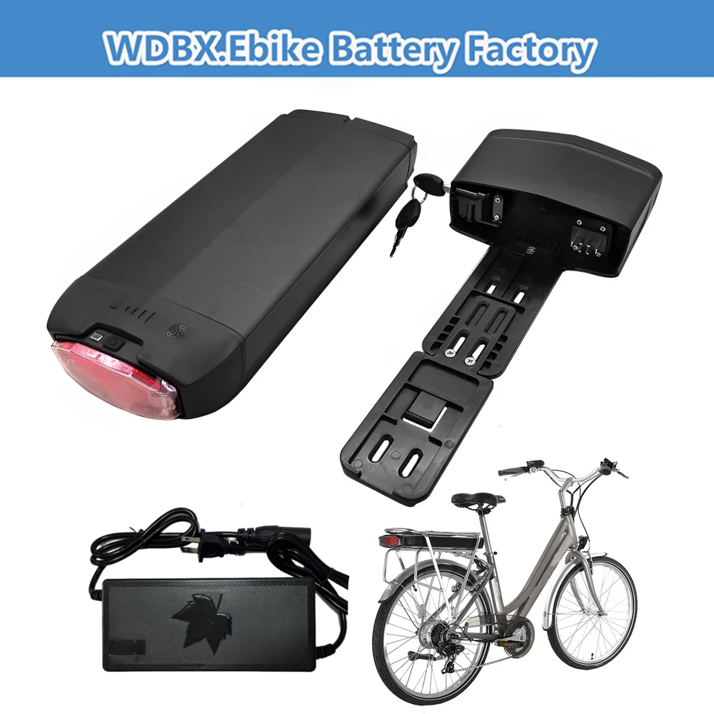 36V 48V Rear Rack Electric Bicycle Lithium ion Battery Pack 10Ah 13Ah 15Ah for Schwinn Mendocino Electric Cruiser Bike Battery
36V 48V Rear Rack Electric Bicycle Lithium ion Battery Pack 10Ah 13Ah 15Ah for Schwinn Mendocino Electric Cruiser Bike Battery