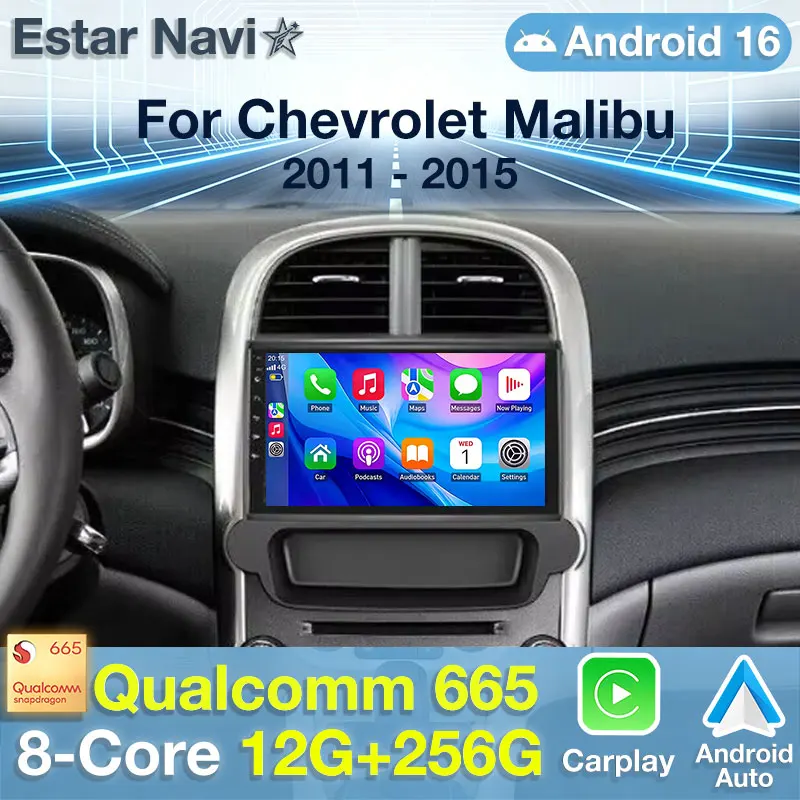 Android 16 Carplay Auto Car Radio Multimedia Player For Chevrolet Malibu 2012-2015 Autoradio DSP GPS Stereo WIFI 2din Snapdragon
Android 16 Carplay Auto Car Radio Multimedia Player For Chevrolet Malibu 2012-2015 Autoradio DSP GPS Stereo WIFI 2din Snapdragon