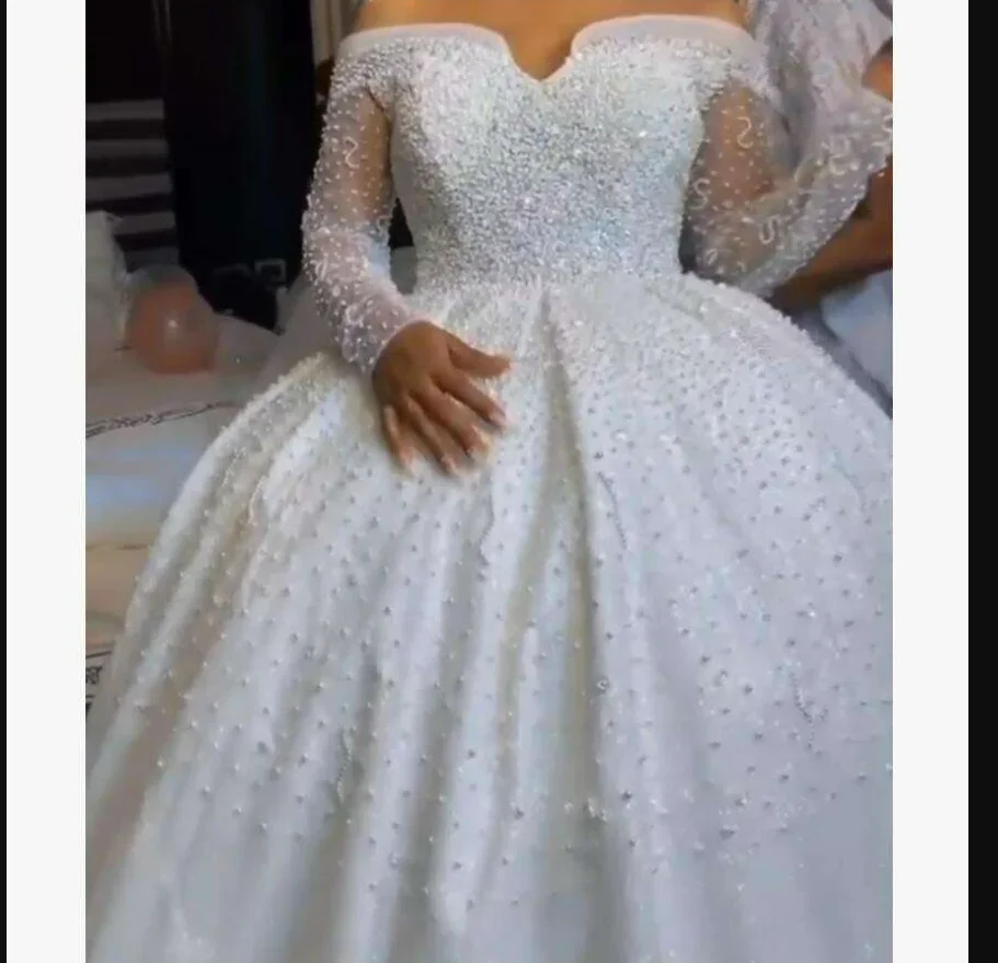 Бальное платье больших размеров с блестящими бусинами и блестками по индивидуальному заказу, свадебное платье Robe De Mariee, роскошное бальное платье с длинными рукавами, церковное свадебное платье
Бальное платье больших размеров с блестящими бусинами и блестками по индивидуальному заказу, свадебное платье Robe De Mariee, роскошное бальное платье с длинными рукавами, церковное свадебное платье