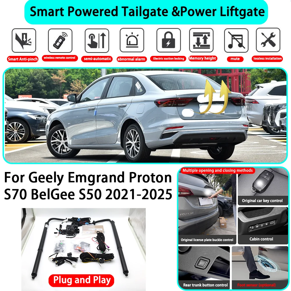 for Geely Emgrand Proton S70 BelGee S50 2021-2025 Smart Automatic Powered Tailgate Electric Power Tailgate Lift Kit Key Close
for Geely Emgrand Proton S70 BelGee S50 2021-2025 Smart Automatic Powered Tailgate Electric Power Tailgate Lift Kit Key Close