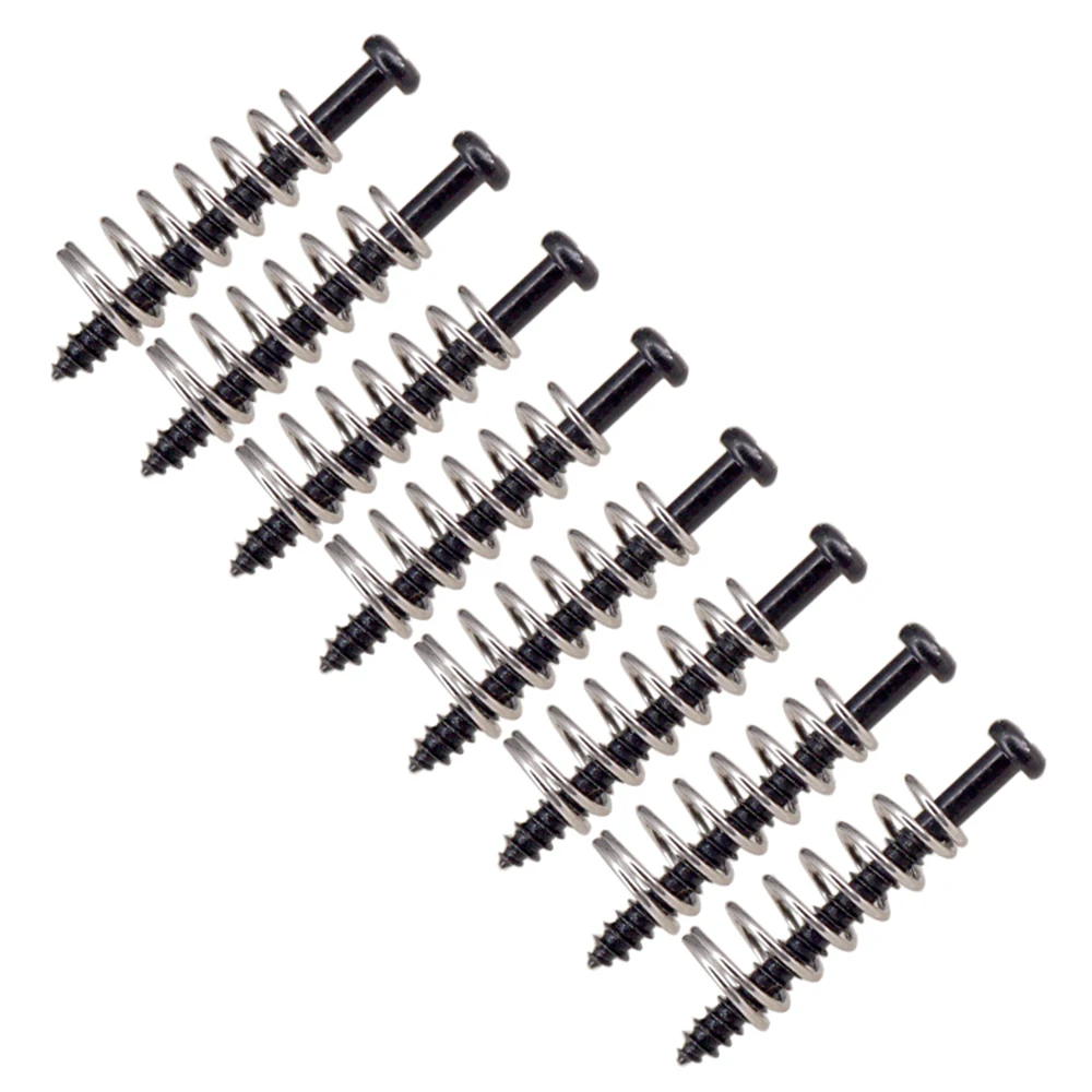 8pcs Iron 2.5*26mm Metal Electric Guitar Bass Neck Joint Plate Mounting Screws Pickups Adjust Height Screws with Springs Black 
8pcs Iron 2.5*26mm Metal Electric Guitar Bass Neck Joint Plate Mounting Screws Pickups Adjust Height Screws with Springs Black