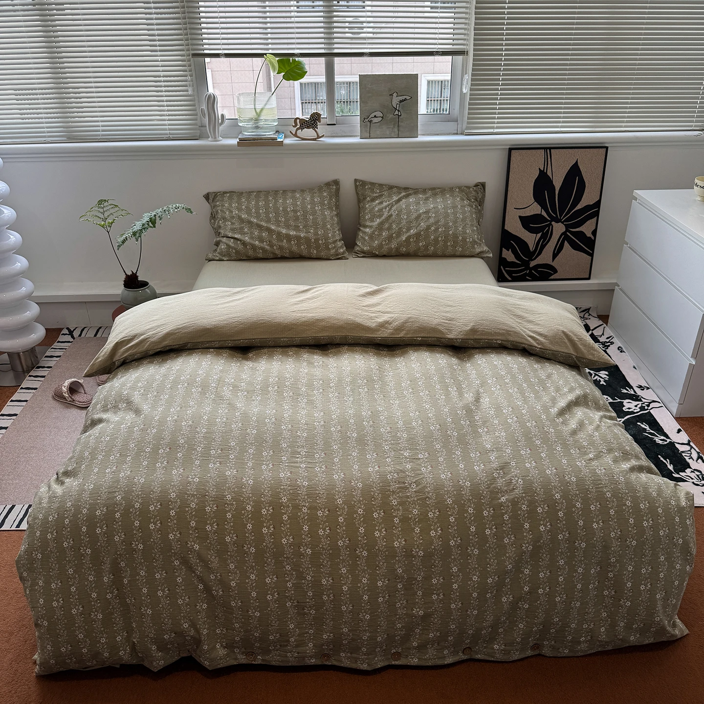 1 pc Raw Linen Duvets Cover Reactive Printed Vintage Style housse de couette Single/Queen Duvet Covers with Button 이불커버
1 pc Raw Linen Duvets Cover Reactive Printed Vintage Style housse de couette Single/Queen Duvet Covers with Button 이불커버
