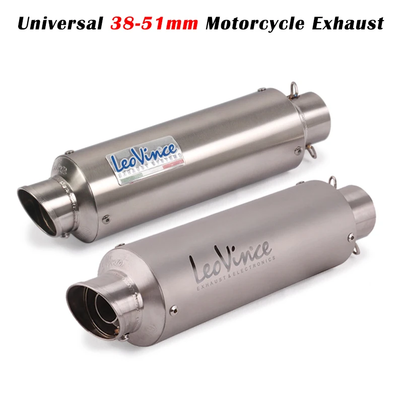 E-Mark Universal 51mm Motorcycle Leo Vince Exhaust Pipe Scooter Modify System DB Killer Muffler For DUKE 125 CBR500 Z900 R15 V3
E-Mark Universal 51mm Motorcycle Leo Vince Exhaust Pipe Scooter Modify System DB Killer Muffler For DUKE 125 CBR500 Z900 R15 V3