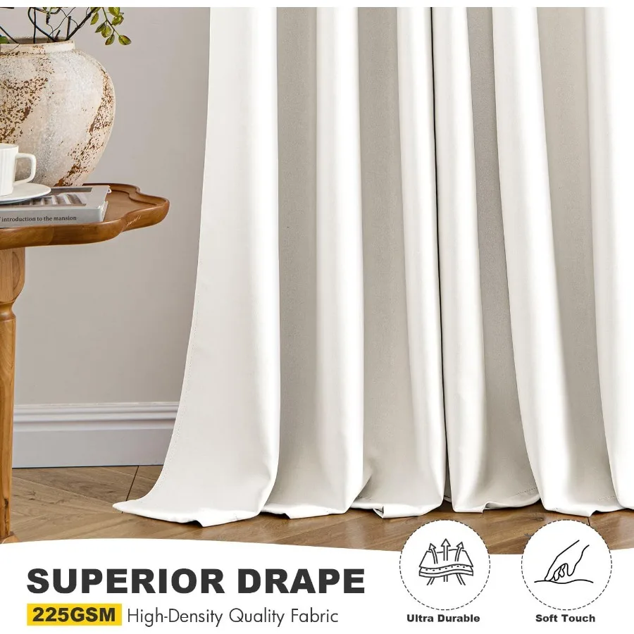 Ivory Blackout Curtains for Bedroom Living Room 63 Inches Long 2 Panels Thermal Insulated Room Darkening Drapes Solid Grommet N
Ivory Blackout Curtains for Bedroom Living Room 63 Inches Long 2 Panels Thermal Insulated Room Darkening Drapes Solid Grommet N