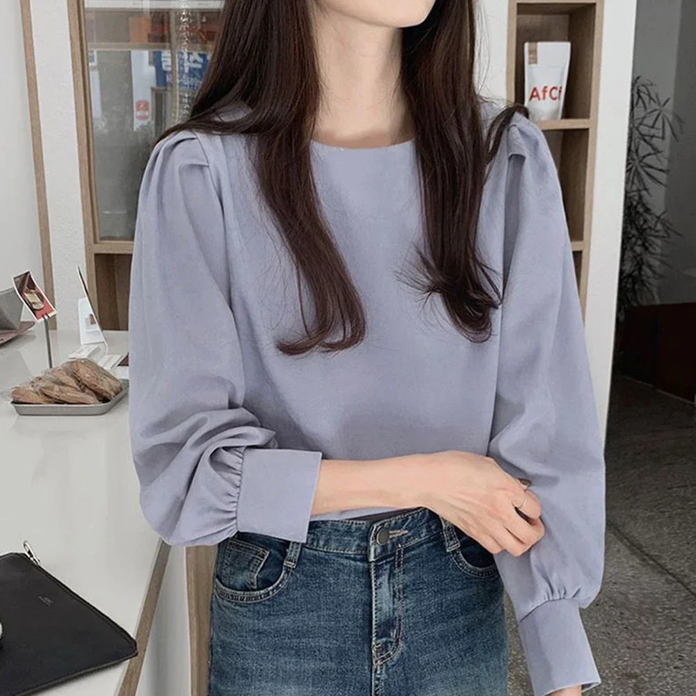 Retro Style Casual Shirt Blouse Spring Autumn Fashion Apricot Puff Sleeve Top Round Neck Style Slight Stretch Fabric
Retro Style Casual Shirt Blouse Spring Autumn Fashion Apricot Puff Sleeve Top Round Neck Style Slight Stretch Fabric