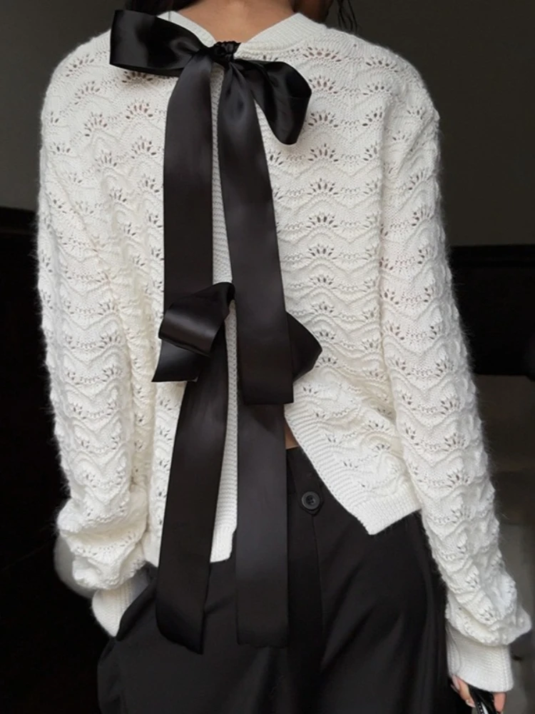 Tossy Knitwear Bow Tie See-Through Sweater Pullover For Women Hollowed-Out Casual Streetwear New Knit Y2k Top For Women Pullover
Tossy Knitwear Bow Tie See-Through Sweater Pullover For Women Hollowed-Out Casual Streetwear New Knit Y2k Top For Women Pullover