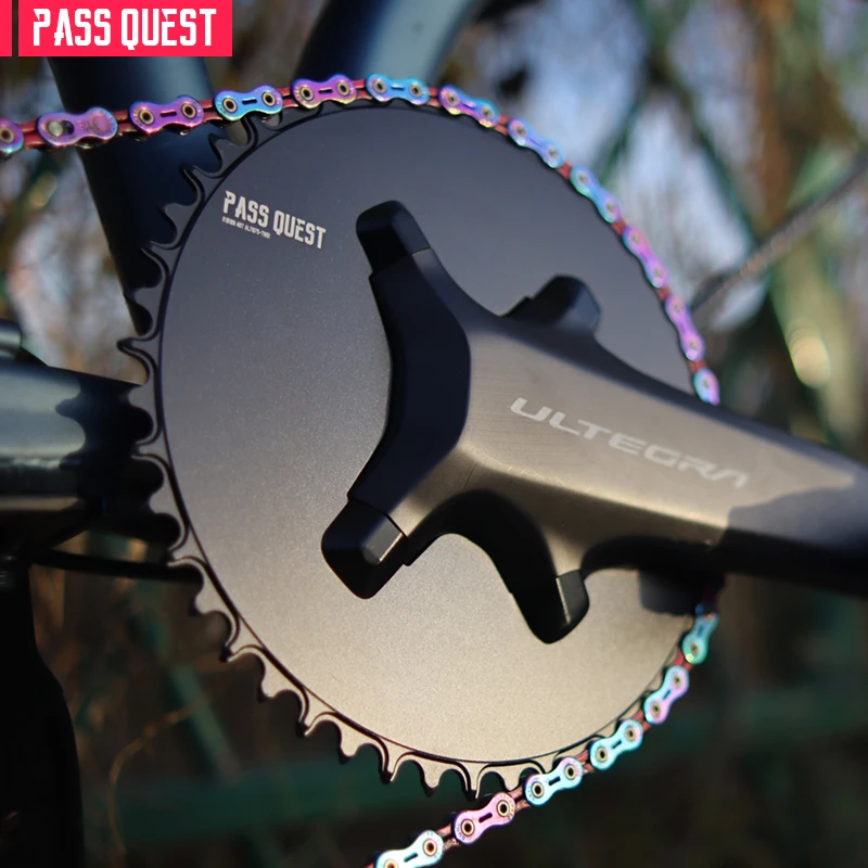 PASS QUEST R8100 110BCD (4-bolt AERO) Completely Closed Round Narrow Wide Chainring 42-60T Black
PASS QUEST R8100 110BCD (4-bolt AERO) Completely Closed Round Narrow Wide Chainring 42-60T Black