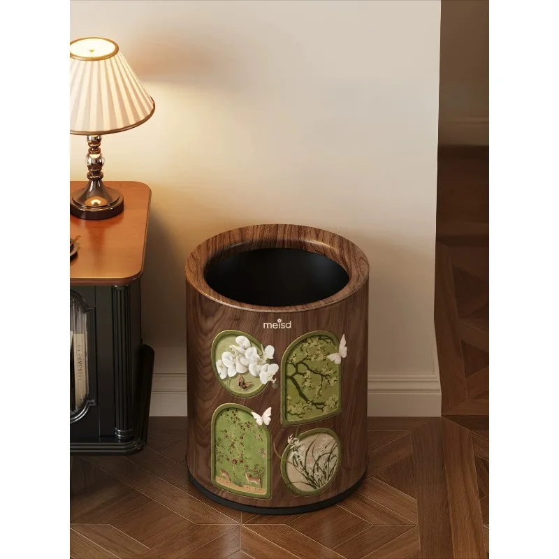 An Elegant Vintage Trash Can, Large Capacity Lidless Open-Top, Retro Waste Basket for Home Bedroom Bathroom Office Kitchen
An Elegant Vintage Trash Can, Large Capacity Lidless Open-Top, Retro Waste Basket for Home Bedroom Bathroom Office Kitchen