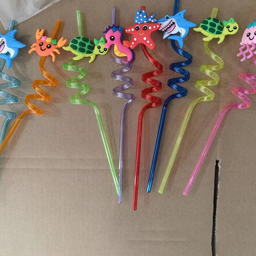8pcs Marine Animal Straws Reusable Drinking Cartoon Beverage Party Supplies Birthday Beach Bridal Graduation for Gathering
8pcs Marine Animal Straws Reusable Drinking Cartoon Beverage Party Supplies Birthday Beach Bridal Graduation for Gathering