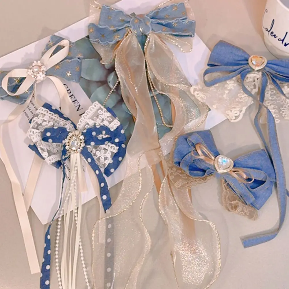 Denim Bow Ribbon Hairpin Cute Cloth Lace Children's Headdresses Hair Accessories Hair Ornaments Princess Hair Clip Girls
Denim Bow Ribbon Hairpin Cute Cloth Lace Children's Headdresses Hair Accessories Hair Ornaments Princess Hair Clip Girls
