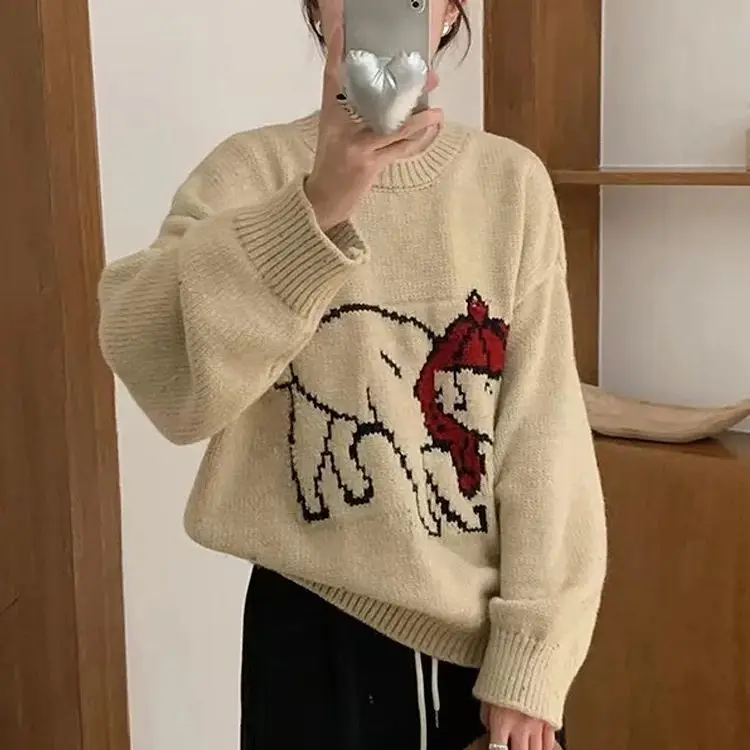 Hsa Cartoon anime sweater pullover for female autumn loose Puppy Jumpers long sleeved top versatile and Korean Jumpers
Hsa Cartoon anime sweater pullover for female autumn loose Puppy Jumpers long sleeved top versatile and Korean Jumpers