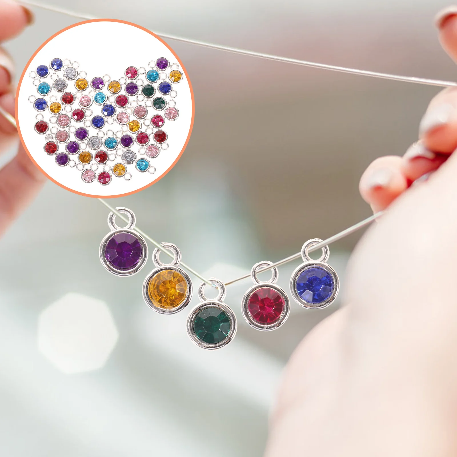 50 Pcs Gemstone Alloy Pendant Charm Necklace Stone Beads Jewelry Making Supplies Lightweight Shiny Versatile DIY Accessories
50 Pcs Gemstone Alloy Pendant Charm Necklace Stone Beads Jewelry Making Supplies Lightweight Shiny Versatile DIY Accessories