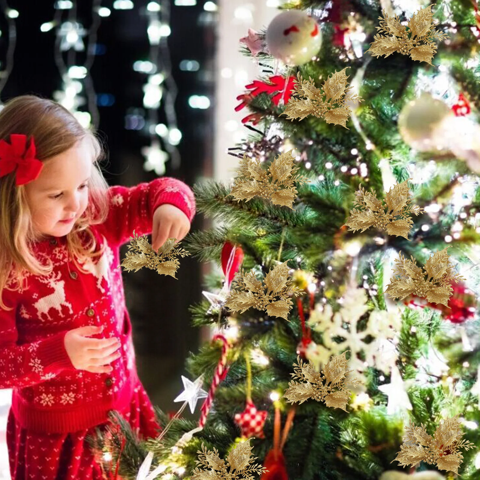 24Pcs Christmas Tree Simulated Flower Pendant Xmas Hanging Decor Party Supplies Reusable Decoration for Home Wedding Festival
24Pcs Christmas Tree Simulated Flower Pendant Xmas Hanging Decor Party Supplies Reusable Decoration for Home Wedding Festival