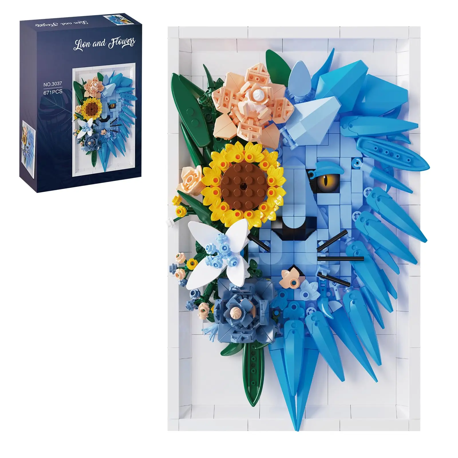 Lion and Flowers Building Block Set Suitable for home wall decoration or Perfect for Adults and Teenagers's The Perfect Gift
Lion and Flowers Building Block Set Suitable for home wall decoration or Perfect for Adults and Teenagers's The Perfect Gift