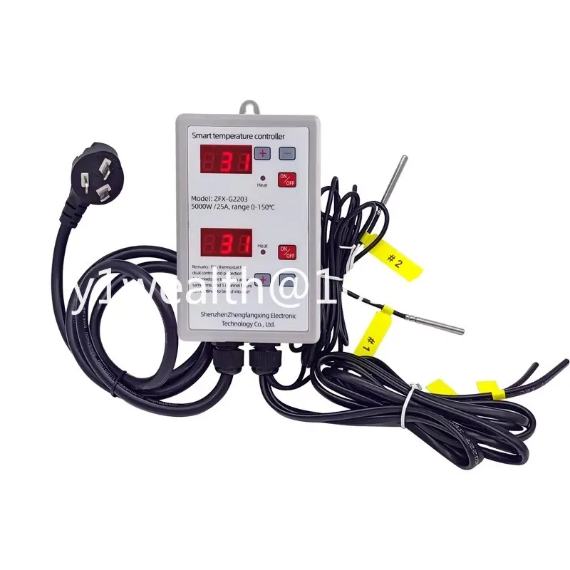 High Power 25A Relay 5000W Dual Display Thermostat 110V 220V Intelligent Digital Thermostatic Temperature Controller OEM Support
High Power 25A Relay 5000W Dual Display Thermostat 110V 220V Intelligent Digital Thermostatic Temperature Controller OEM Support