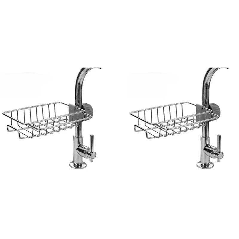 2X Kitchen Stainless Steel Sink Drain Rack Sponge Storage Faucet Holder Soap Drainer Towel Rack Shelf Organizer Kitchen-ABQU
2X Kitchen Stainless Steel Sink Drain Rack Sponge Storage Faucet Holder Soap Drainer Towel Rack Shelf Organizer Kitchen-ABQU