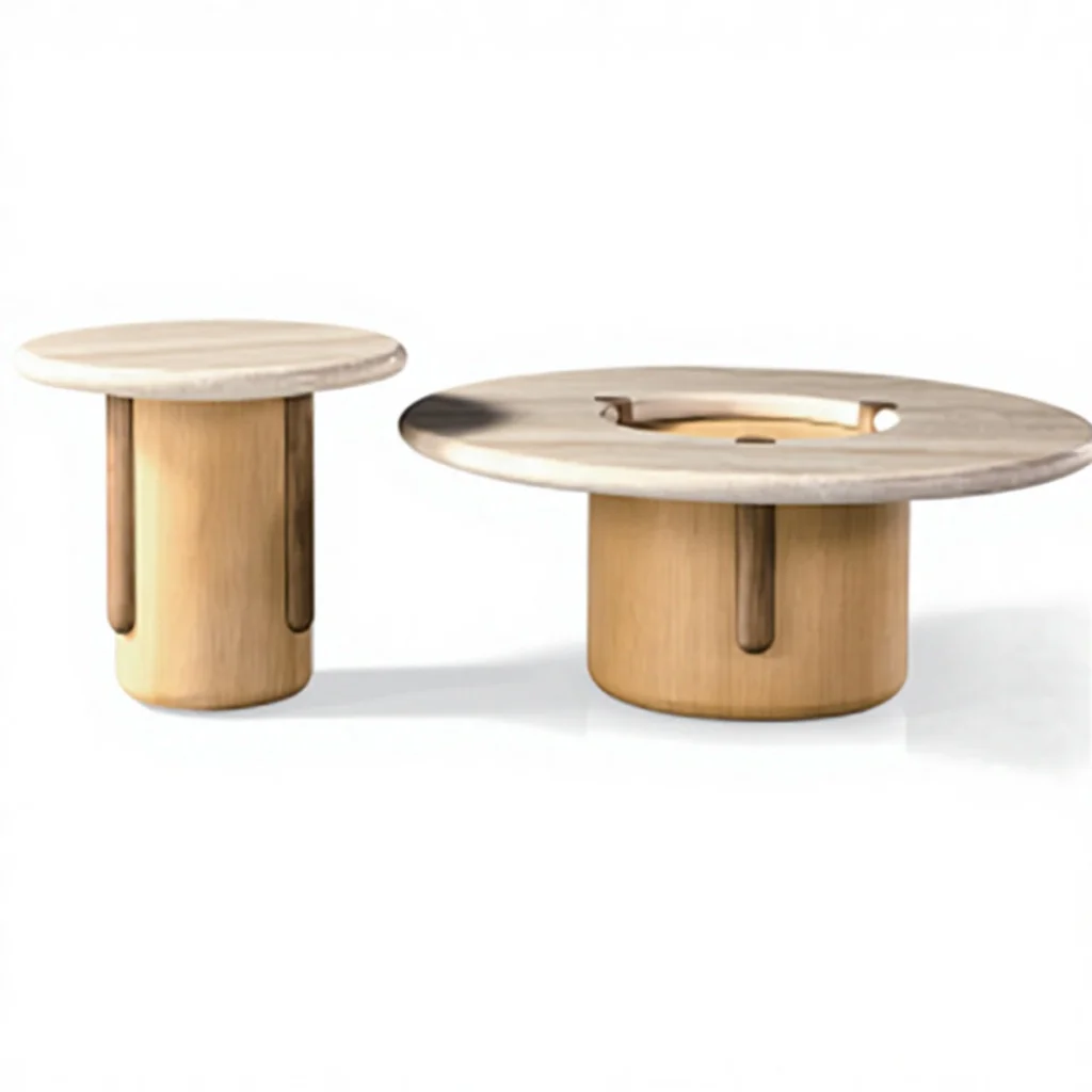 #Modern Round Coffee Table with Pine Wood Panel Legs Adjustable Design for Living Room Furniture in Apartments and Hotels
#Modern Round Coffee Table with Pine Wood Panel Legs Adjustable Design for Living Room Furniture in Apartments and Hotels