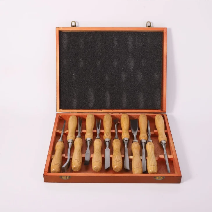 Factory Hot Sale 12Pcs Woodworking Chisel Set Lathe Carving Hand Turning Chisels with Storage Case
Factory Hot Sale 12Pcs Woodworking Chisel Set Lathe Carving Hand Turning Chisels with Storage Case