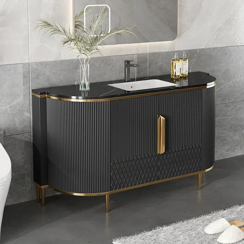 Bathroom Cabinet Hand Washing Cabinet Solid Wood Floor-Standing Bathroom Table Small Apartment Basin Cabinet
Bathroom Cabinet Hand Washing Cabinet Solid Wood Floor-Standing Bathroom Table Small Apartment Basin Cabinet