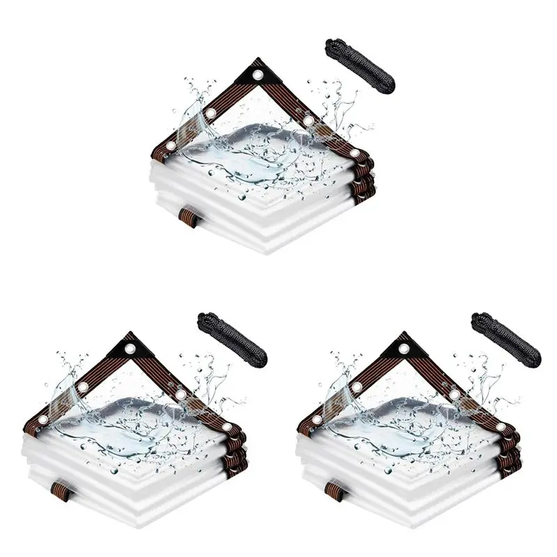 A84E-3Pcs 6.6X6.6 FT Clear Waterproof Tarps, Tarp With,Clear Tarps For Patio,For Covering Henhouse Porch Canopy Plant Camping
A84E-3Pcs 6.6X6.6 FT Clear Waterproof Tarps, Tarp With,Clear Tarps For Patio,For Covering Henhouse Porch Canopy Plant Camping