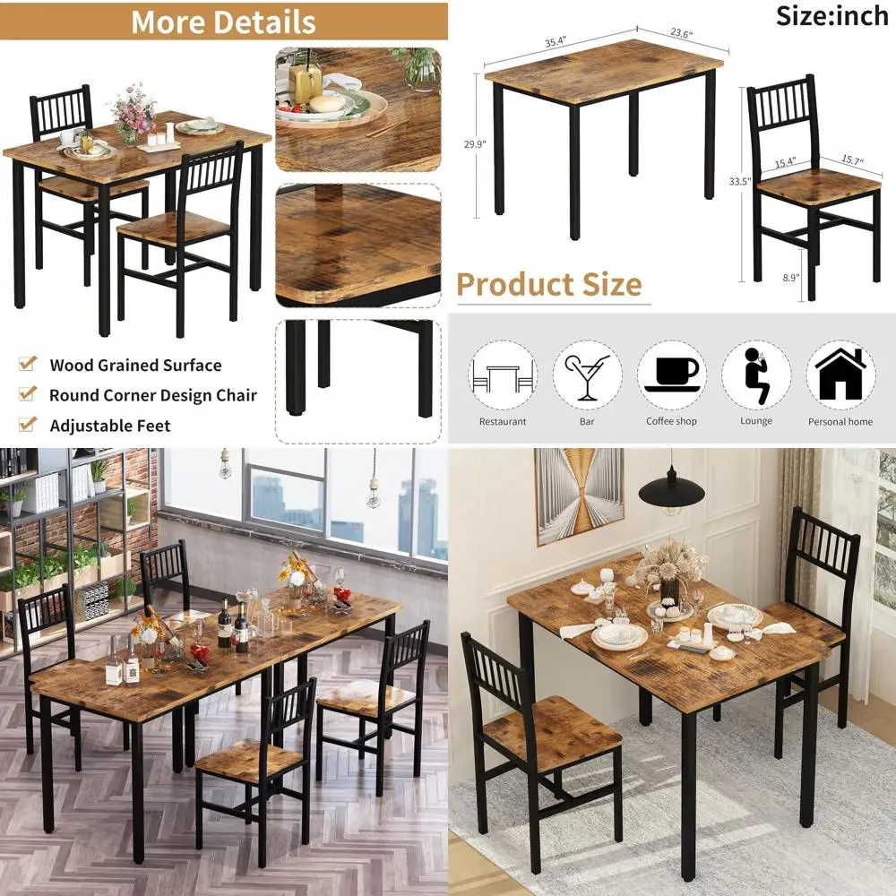 3-Piece Wooden Breakfast Nook Set for Small Kitchen Spaces - Dining Room, Brown
3-Piece Wooden Breakfast Nook Set for Small Kitchen Spaces - Dining Room, Brown