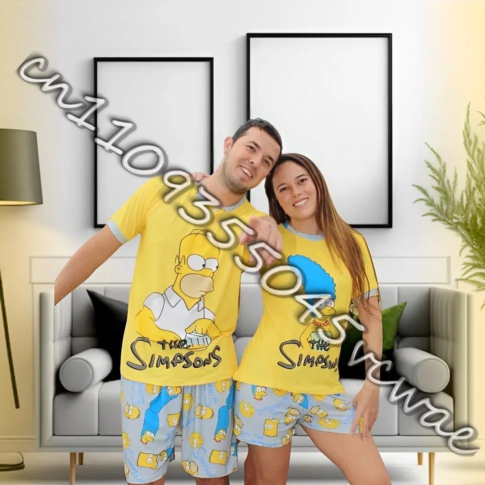Пижамный комплект с короткими рукавами и шортами из серии Disney Simpsons 2026, летний комплект для пар, семейный комплект для отдыха на природе, повседневный комплект для взрослых и детей
Пижамный комплект с короткими рукавами и шортами из серии Disney Simpsons 2026, летний комплект для пар, семейный комплект для отдыха на природе, повседневный комплект для взрослых и детей