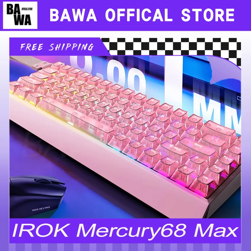 Новая клавиатура IROK Mercury68 Max, магнитный переключатель Carotmas Mercury 68, 8000 Гц RT0,001 мм, механическая клавиатура, игровая клавиатура, подарок
Новая клавиатура IROK Mercury68 Max, магнитный переключатель Carotmas Mercury 68, 8000 Гц RT0,001 мм, механическая клавиатура, игровая клавиатура, подарок