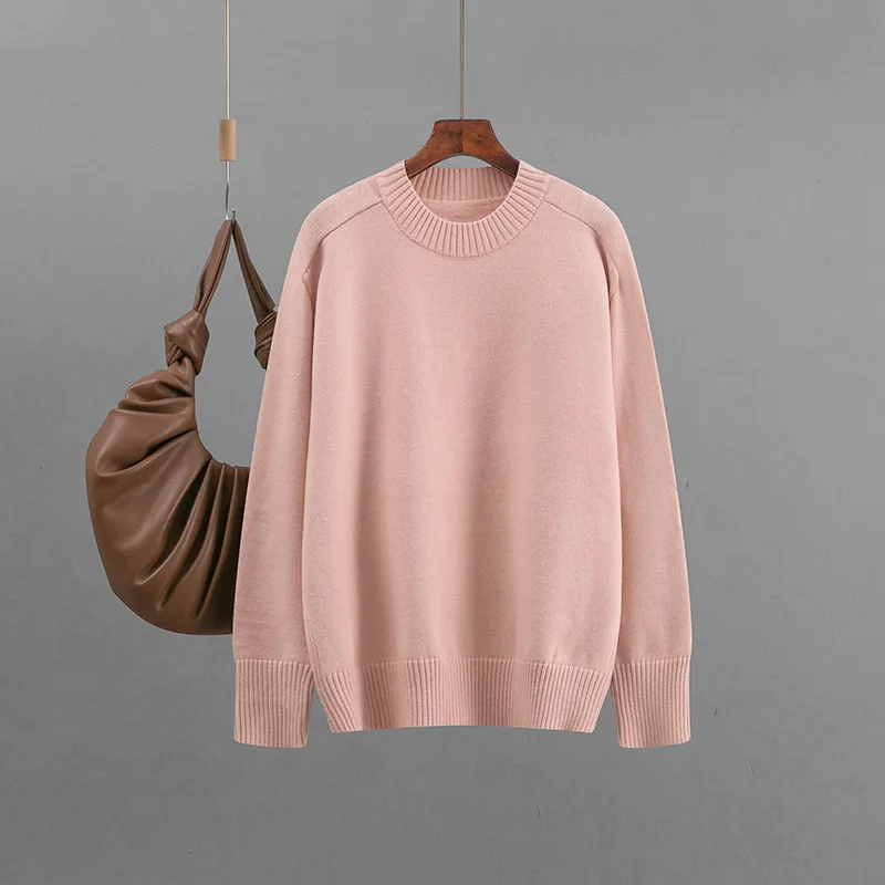 Autumn Winter Basic Round Neck Solid Color Loose Pullover Sweater Women's Knitted Base Shirt Top
Autumn Winter Basic Round Neck Solid Color Loose Pullover Sweater Women's Knitted Base Shirt Top