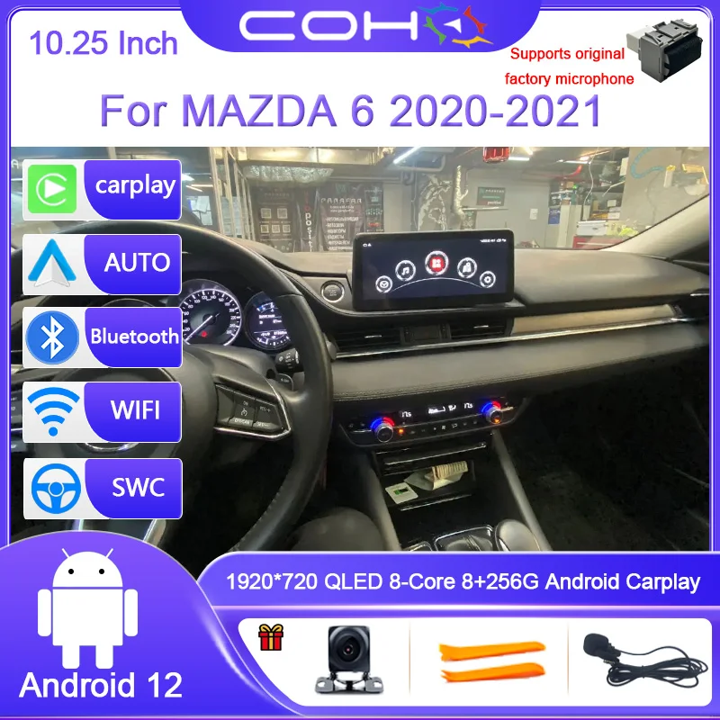10,25 дюймов для Mazda 6 2020-2021 1920*720 Android 12 8G + 256G Автомобильный радиоплеер навигация GPS Восьмиядерный процессор радио мультимедиа
10,25 дюймов для Mazda 6 2020-2021 1920*720 Android 12 8G + 256G Автомобильный радиоплеер навигация GPS Восьмиядерный процессор радио мультимедиа