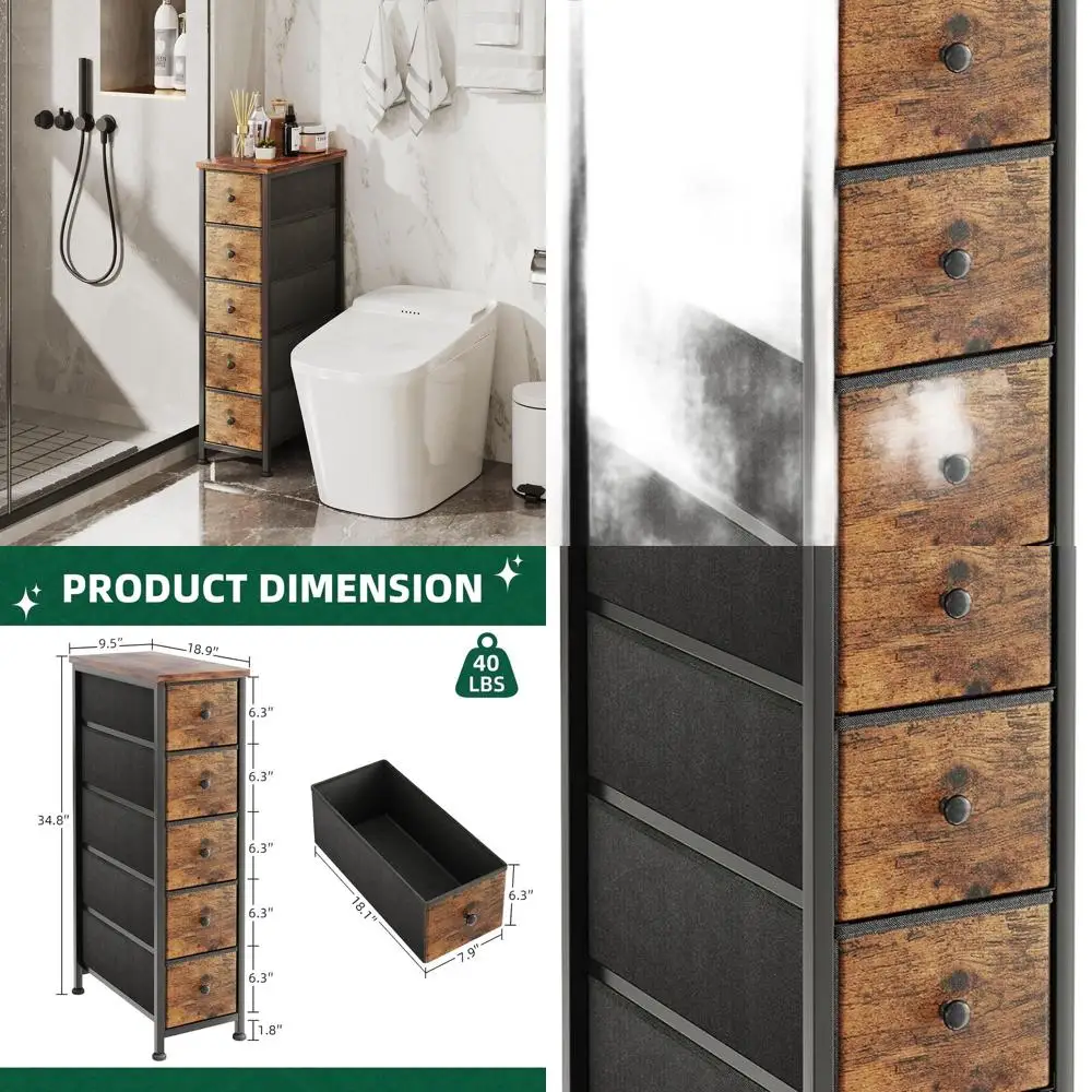 19-широкая тонкая башня для хранения вещей с 5 ящиками — тканевые контейнеры, деревянная столешница для спальни, ванной комнаты или шкафа
19-широкая тонкая башня для хранения вещей с 5 ящиками — тканевые контейнеры, деревянная столешница для спальни, ванной комнаты или шкафа