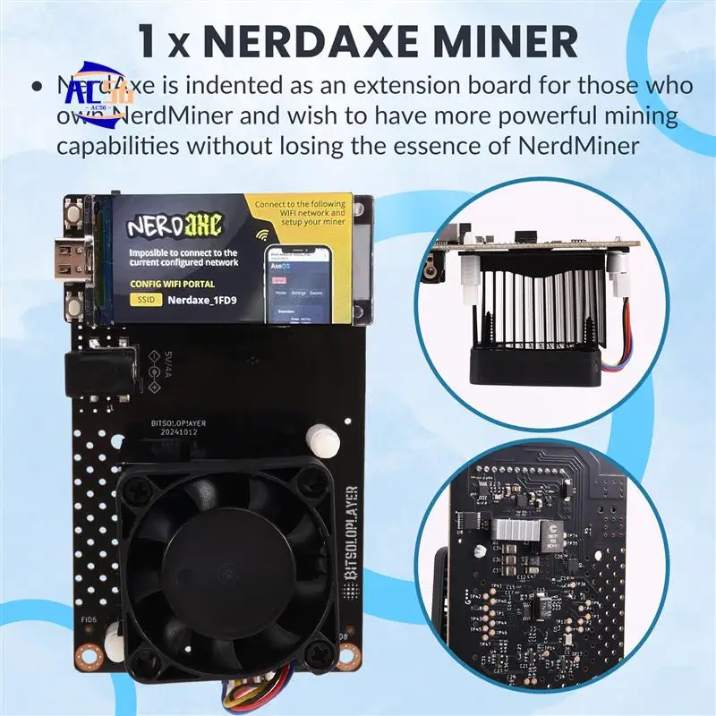 AC56-Nerdaxe Nerdminer Miner Bitaxe 500Gh/S Solo Lottery BTC Miner BM1366 ASIC Chip Lottery Mining Miner
AC56-Nerdaxe Nerdminer Miner Bitaxe 500Gh/S Solo Lottery BTC Miner BM1366 ASIC Chip Lottery Mining Miner
