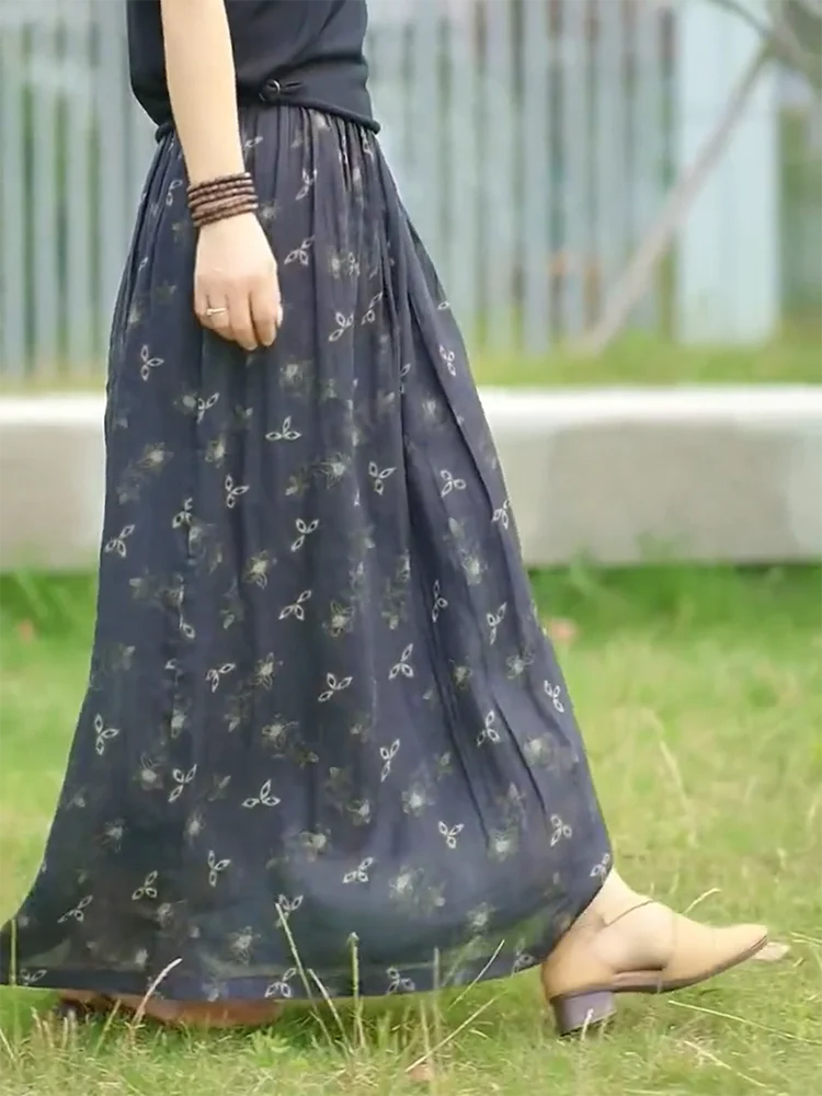 Новая летняя повседневная винтажная свободная длинная юбка с цветочным принтом, скрывающая недостатки фигуры, струящаяся, длиной макси, для полных женщин
Новая летняя повседневная винтажная свободная длинная юбка с цветочным принтом, скрывающая недостатки фигуры, струящаяся, длиной макси, для полных женщин