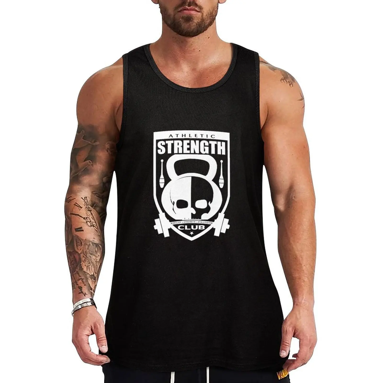 Athletic Strength Club White Logo Tank Top Everyday Basic Tank Top Comfort Cotton Undershirt
Athletic Strength Club White Logo Tank Top Everyday Basic Tank Top Comfort Cotton Undershirt