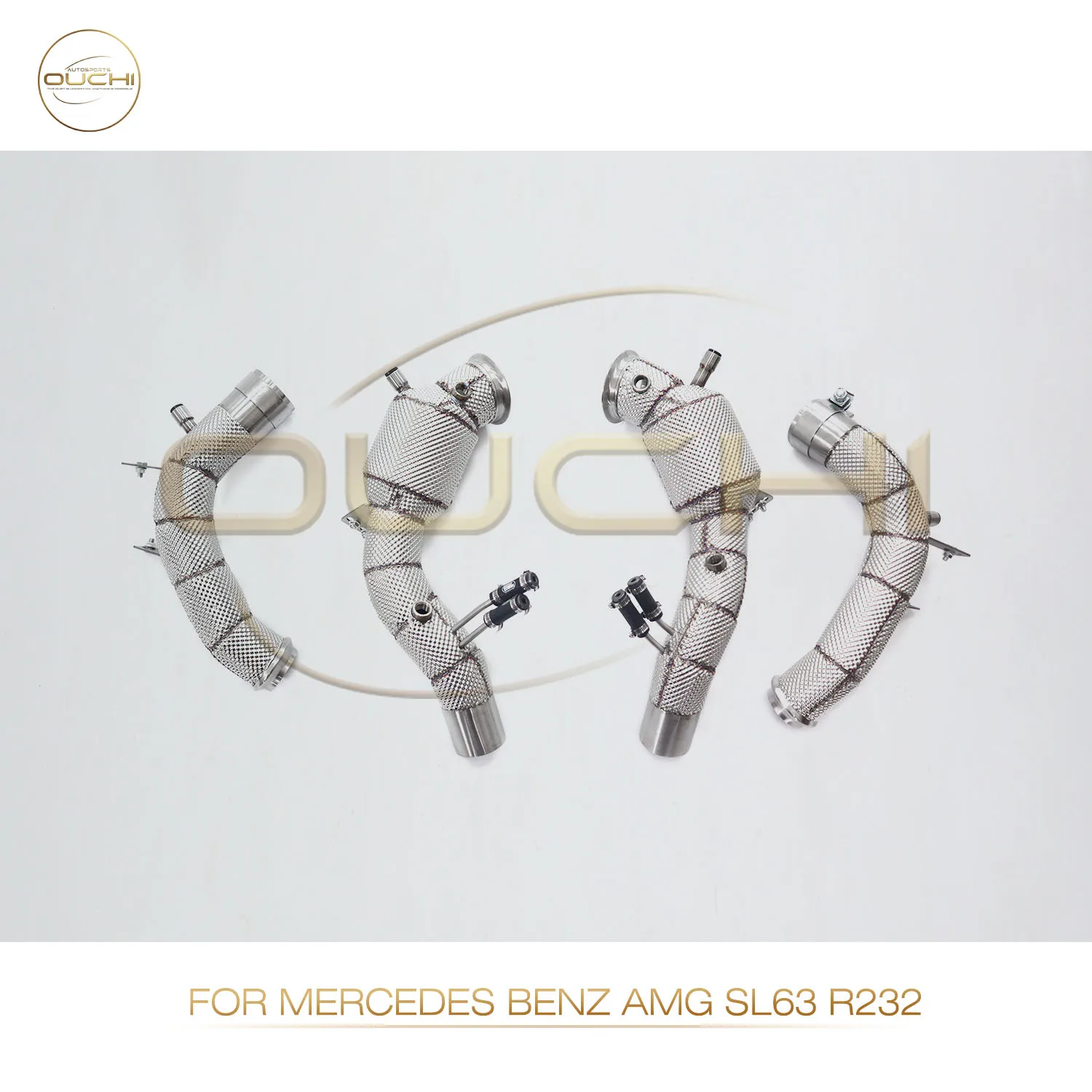 High Performance Downpipe For Mercedes Benz AMG SL63 R232 OUCHI Stainless Steels With Heat Shield Exhaust System Car Accessories
High Performance Downpipe For Mercedes Benz AMG SL63 R232 OUCHI Stainless Steels With Heat Shield Exhaust System Car Accessories