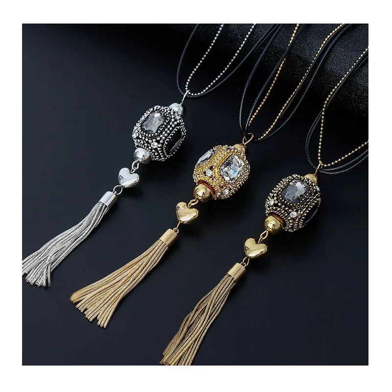 Jewelry Popular Women's Alloy Tassel Foreign Trade Special for Retro Simple Necklace Long Sweater Chain
Jewelry Popular Women's Alloy Tassel Foreign Trade Special for Retro Simple Necklace Long Sweater Chain