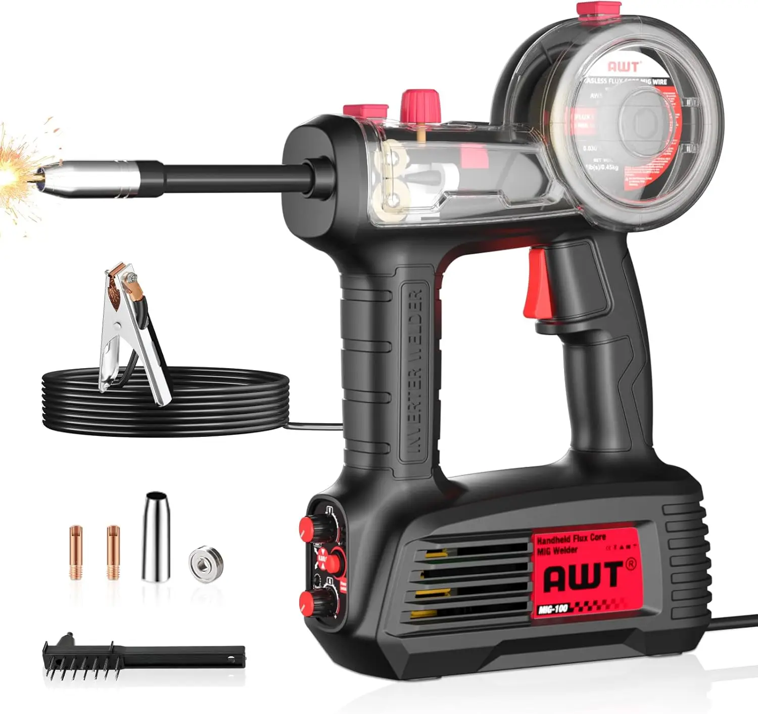 Portable MIG Welder Machine, 110V Flux Core Gasless Welding, Handheld Inverter Wire Feed Welder for DIY and Home Use
Portable MIG Welder Machine, 110V Flux Core Gasless Welding, Handheld Inverter Wire Feed Welder for DIY and Home Use