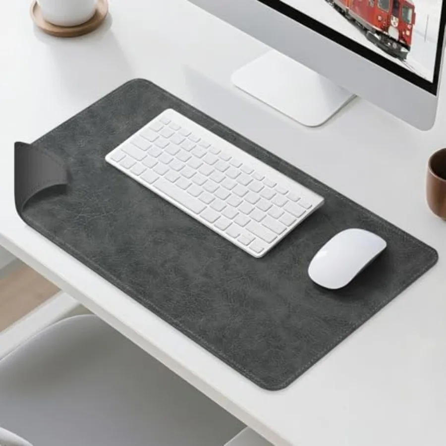 Imitation Crazy Horse Leather Desk Mat - Waterproof Desk Pad - Ideal for Large Mouse Pad and Desk Mats on Top of Desks Gray+Dar
Imitation Crazy Horse Leather Desk Mat - Waterproof Desk Pad - Ideal for Large Mouse Pad and Desk Mats on Top of Desks Gray+Dar