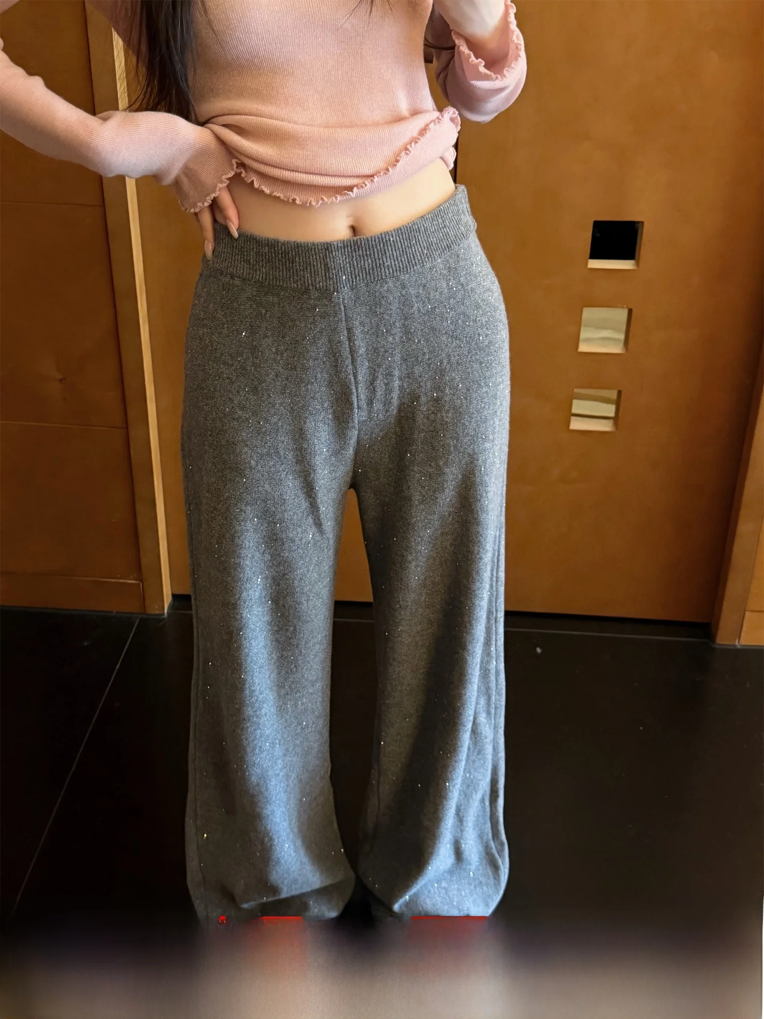 Superniniyy Meteor ower 00 Wool Glitter Loose Slim Elastic Waist Casual Pants Straight Leg Long Trousers Women's Faion
Superniniyy Meteor ower 00 Wool Glitter Loose Slim Elastic Waist Casual Pants Straight Leg Long Trousers Women's Faion