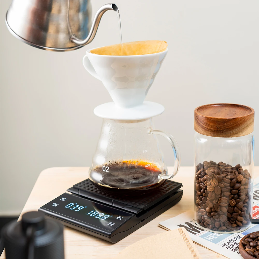 icafilas High Accuracy Portabl Coffee Scale withSmart Digital Electronic Precision Timer LED Display Food Household Kitchen Tool
icafilas High Accuracy Portabl Coffee Scale withSmart Digital Electronic Precision Timer LED Display Food Household Kitchen Tool