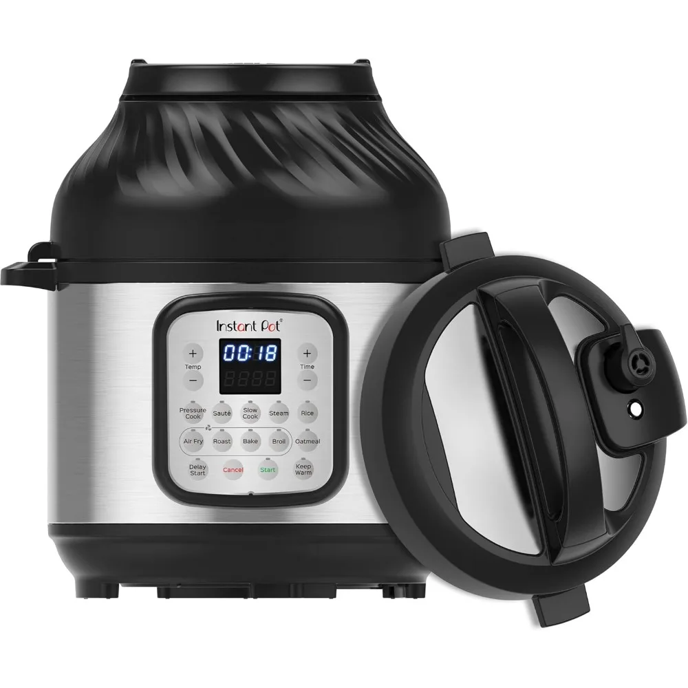 Duo Crisp 9-in-1 Electric Pressure Cooker and Air Fryer Combo with Stainless Steel Pot, Pressure Cook, Slow Cook, Air Fry, Roas
Duo Crisp 9-in-1 Electric Pressure Cooker and Air Fryer Combo with Stainless Steel Pot, Pressure Cook, Slow Cook, Air Fry, Roas