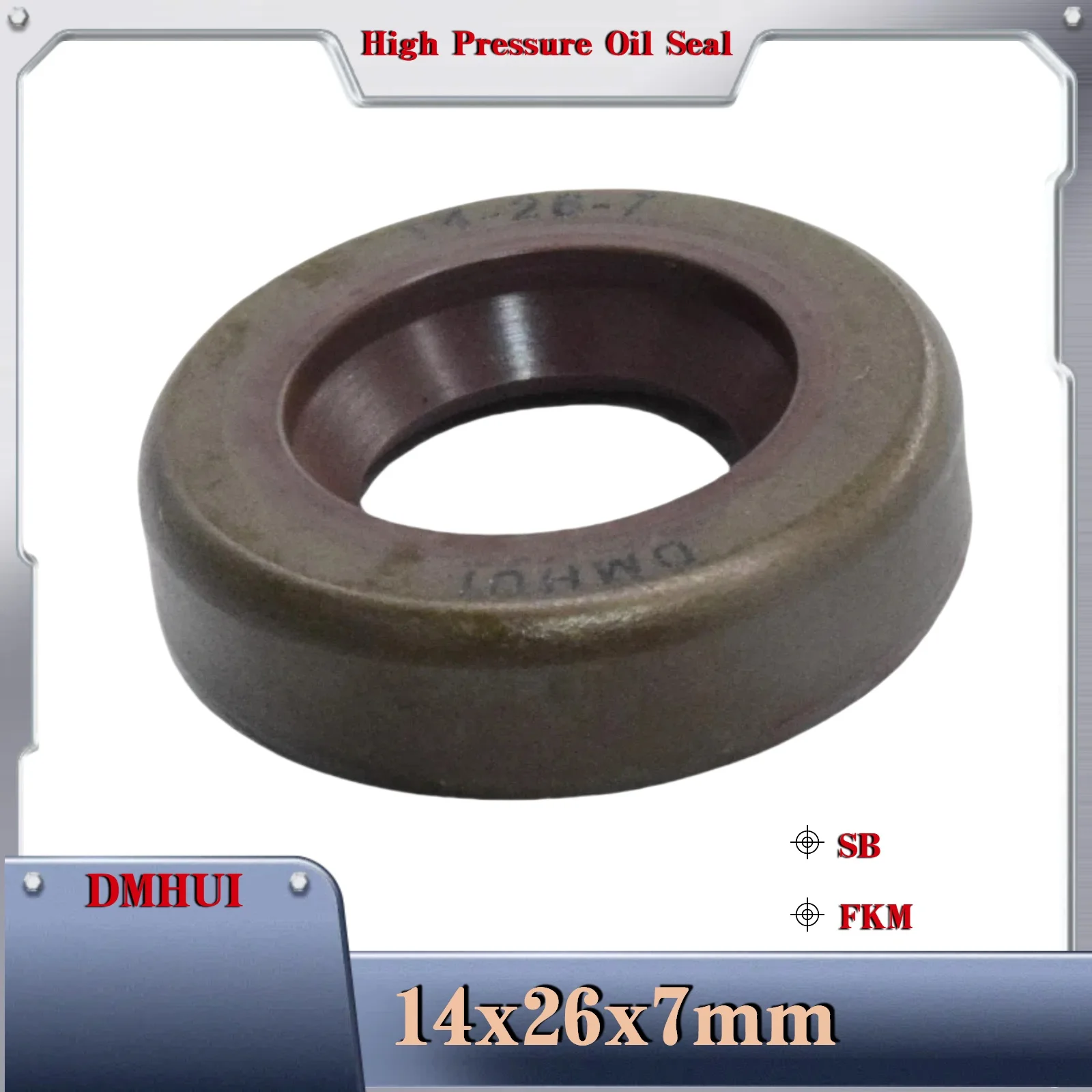 Shaft Oil Seal 14×26×7 or 14*26*7 /BABSL10FX1/FKM,Shaft Oil Seal Hydraulic Pump/Motor Repair Kit Parts Rotary Shaft Seal
Shaft Oil Seal 14×26×7 or 14*26*7 /BABSL10FX1/FKM,Shaft Oil Seal Hydraulic Pump/Motor Repair Kit Parts Rotary Shaft Seal