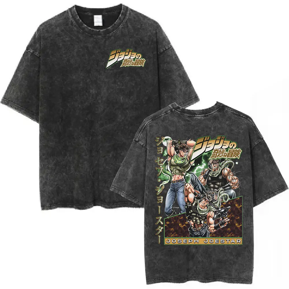 Anime JoJo Bizarre Adventure Vintage Washed T-shirt Joseph Joestar Manga Graphic Tees Men Women Clothing Casual Fashion T Shirt
Anime JoJo Bizarre Adventure Vintage Washed T-shirt Joseph Joestar Manga Graphic Tees Men Women Clothing Casual Fashion T Shirt