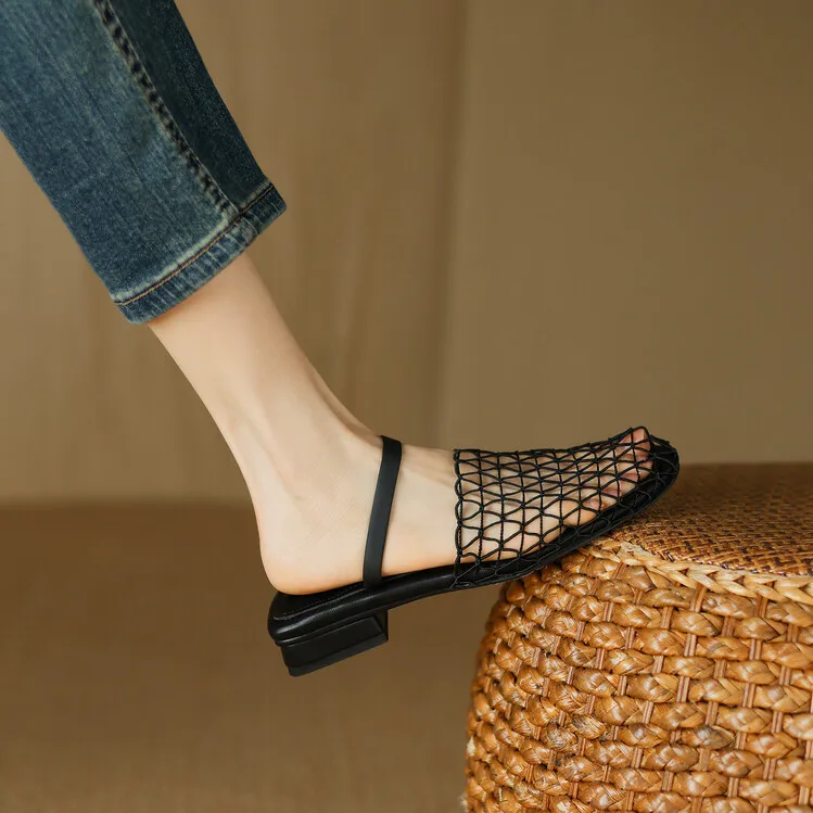 Новинка лета 2024, женские сандалии, дышащая верхняя одежда, тканые слипоны из тканой сетки, шлепанцы, повседневная одежда на низком каблуке
Новинка лета 2024, женские сандалии, дышащая верхняя одежда, тканые слипоны из тканой сетки, шлепанцы, повседневная одежда на низком каблуке